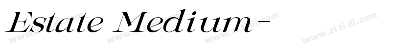 Estate Medium字体转换